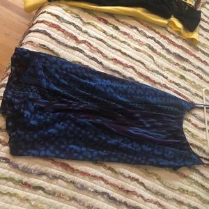 Blue patterned spring dress!